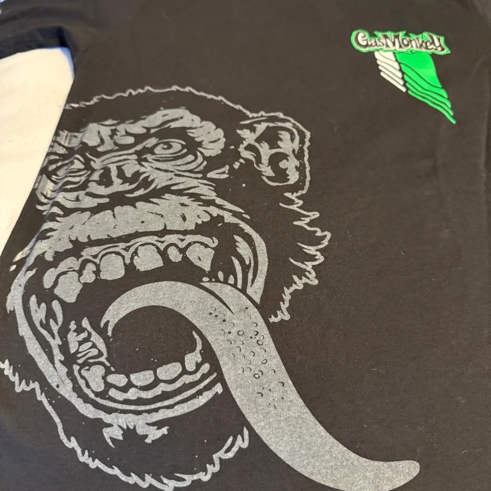 Gas Monkey Garage T Shirt Small Black Graphic‎ Monkey Logo Dallas TX